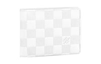 LOUIS VUITTON Multiple Damier Infini Cow Leather Wallet Men's White