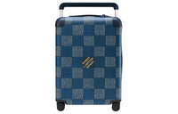 LOUIS VUITTON Leather Suitcase Luggage Men's Dark Blue