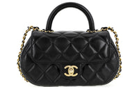 CHANEL Sheepskin Shoulder Bag, Crossbody Bag, Handbag Medium Size Women's Black