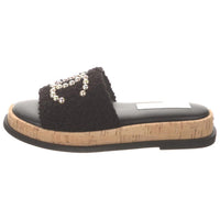 CHANEL Slide Slippers Women's Black