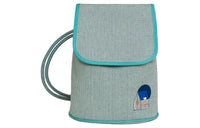 HERMES Les Cabanes Silk Backpack Women's Blue & Mint Green
