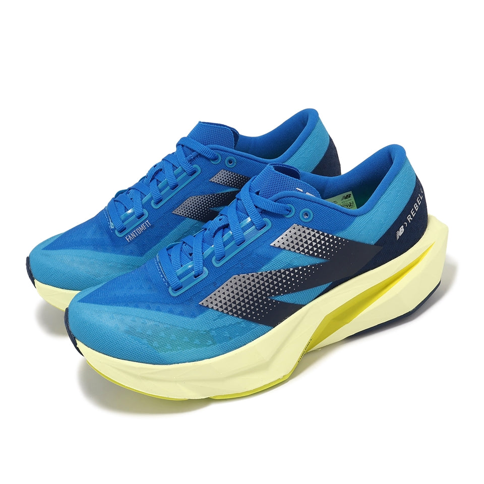 (WMNS) New Balance FuelCell Rebel v4 'Spice Blue Limelight' WFCXLB4