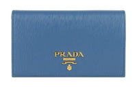 PRADA Leather Wallet Women's Blue