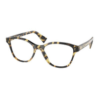 MIU MIU Acetate Irregular Shape Eyeglass Frames Unisex Tortoiseshell