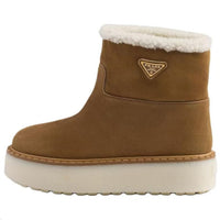 PRADA Short Snow Boots Women's Brown