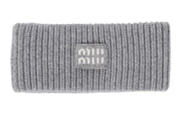 MIU MIU Cashmere Fabric Hair Bands Women's Gray