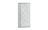 LOUIS VUITTON Brazza Wallet Monogram Antarctica Taiga White
