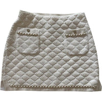 CHANEL Casual Short Skirts Women's White