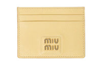 MIU MIU Leather Card Set Card Holder Women's Yellow