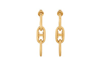 CELINE Triomphe Dangling Earrings In Brass With Gold Finish