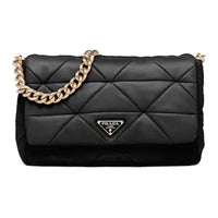 PRADA Soft Sheep Leather Portable Crossbody Bag Shoulder Bag Women's Black