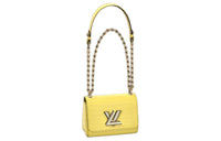 LOUIS VUITTON Twist Matte Crocodile Leather Crossbody Bag Shoulder Bag Women's Yellow
