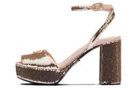 PRADA 95 SEQUIN BLOCK HEEL PLATFORM SANDAL