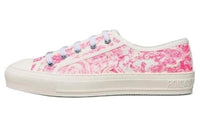 DIOR Walk'n'Dior Platform Shoes Low-Top Skateboard Shoes Women's Red White