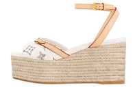 LOUIS VUITTON Strap Sandals 4cm Women's Beige