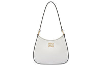 MIU MIU Sheepskin Shoulder Bag Crossbody Bag Handbag Women's White
