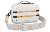 LOUIS VUITTON Cow Leather Handbag Shoulder Bag Crossbody Bag Regular Men's White