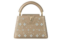 LOUIS VUITTON Capucines Crystal Decoration Capusin Handbag Mini Women's Gold