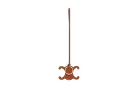 CELINE Triomphe Smooth Calf Leather Keychain Charm Bag Merchandise Women's Tawny