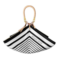 LOUIS VUITTON Cow Leather Handbag Women's Black White