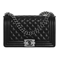 CHANEL Grained Calfskin Crossbody Bag Shoulder Bag Women's Black