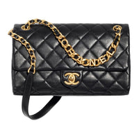 CHANEL Lambskin Flap Bag, Crossbody Bag, Shoulder Bag Women's Black