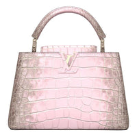 LOUIS VUITTON Capucines Crocodile Leather Shoulder Bag Crossbody Bag Handbag Small Size Women's Pink