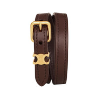 CELINE Calfskin Bangles Women's Chestnut