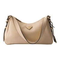 PRADA Leather Handbag Shoulder Bag Medium Size Women's Limestone Green