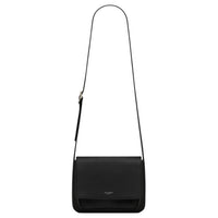 SAINT LAURENT Smooth Leather Messenger Bag Shoulder Bag Crossbody Bag Small Size Women's Black