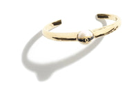 CHANEL Metal Resin Pearl Bangles Women's Gold