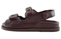 CHANEL Beach Sandals Women's Burgundy