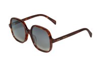 CELINE Acetate Irregular Shape Sunglasses Unisex Brown