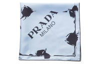 PRADA Silk Scarves Women's Blue