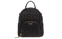 MIU MIU Matelassé Lambskin Backpack Women's Black