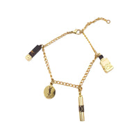 SAINT LAURENT Alloy Silver-Plated Gold-Plated Bracelets Women's Gold
