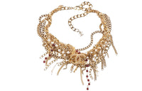 CHANEL Necklaces Women's Burgundy/Gold