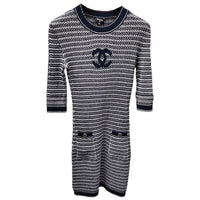 CHANEL Long-Sleeved Dresses Women's Black