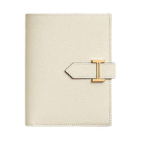 HERMES Bearn Epsom Leather Wallet Women's White