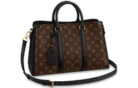 LOUIS VUITTON Soufflot Calfskin Handbag Handbag Medium Size Women's