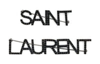SAINT LAURENT Brass Brooch Women's Black