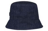 PRADA Triangle logo Denim Bucket Hat