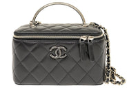 CHANEL Lambskin Handheld Shoulder Bag Crossbody Bag Handbag Women's Black