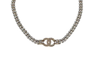 CHANEL Pearl Necklaces Women's Silver