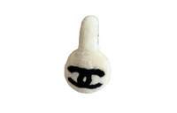 CHANEL Wool Sheepskin Earmuffs Women's White