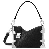 LOUIS VUITTON Leather Crossbody One Shoulder Handbags Small Size Women's Black