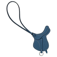 HERMES Calfskin Pendants Men's Blue