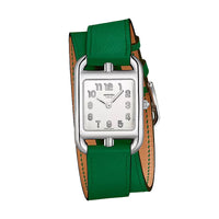 HERMES Wrist Watch Quartz Movement Leather Watch Bands 31mm White Dial Women's Watch