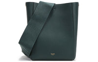 CELINE Cow Leather Bucket Bag Handbag Shoulder Bag Women's Amazon Green