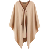 Loro Piana Leather trim Cashmere Cape